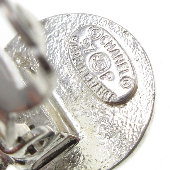 Chanel Medallion Dangle Earrings Gold Silver Clip-On - Picture 5 of 5